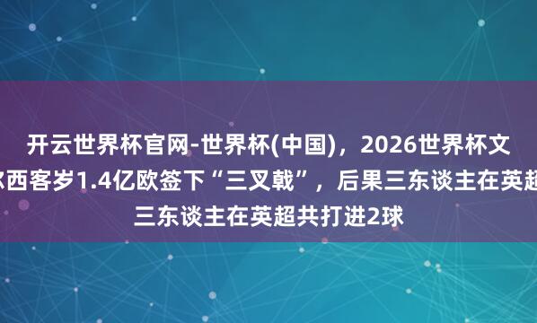 开云世界杯官网-世界杯(中国)，2026世界杯文字直播 切尔西客岁1.4亿欧签下“三叉戟”，后果三东谈主在英超共打进2球