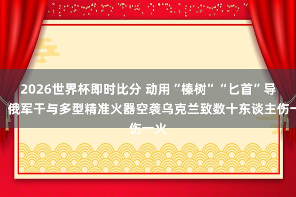 2026世界杯即时比分 动用“榛树”“匕首”导弹，俄军干与多型精准火器空袭乌克兰致数十东谈主伤一火