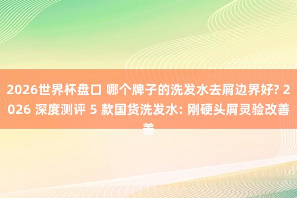 2026世界杯盘口 哪个牌子的洗发水去屑边界好? 2026 深度测评 5 款国货洗发水: 刚硬头屑灵验改善